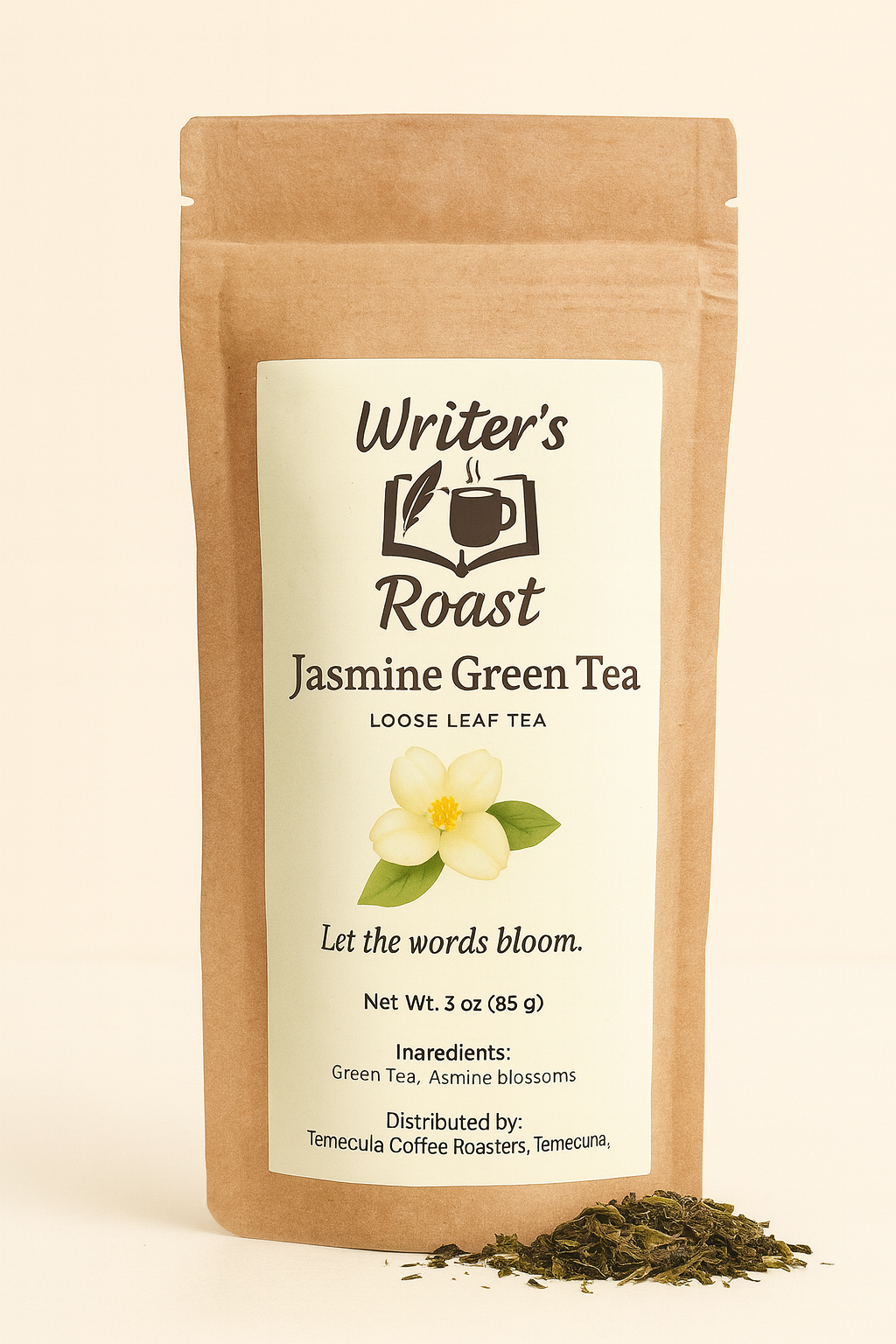 Jasmine Green Tea – Loose Leaf Green Tea with Jasmine Blossoms | Writer’s Roast