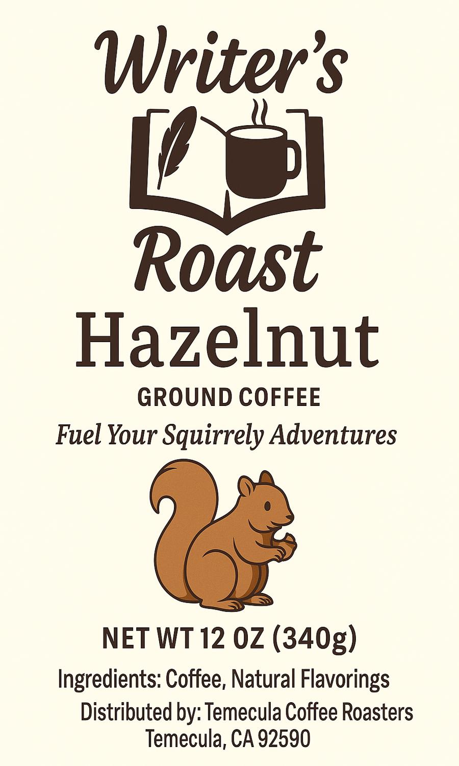 Hazelnut Coffee – Medium Roast | Writer’s Roast Squirrel Fuel