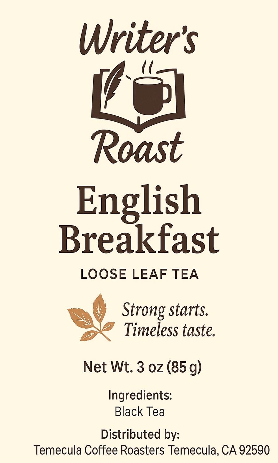 English Breakfast Loose Leaf Black Tea | Writer's Roast